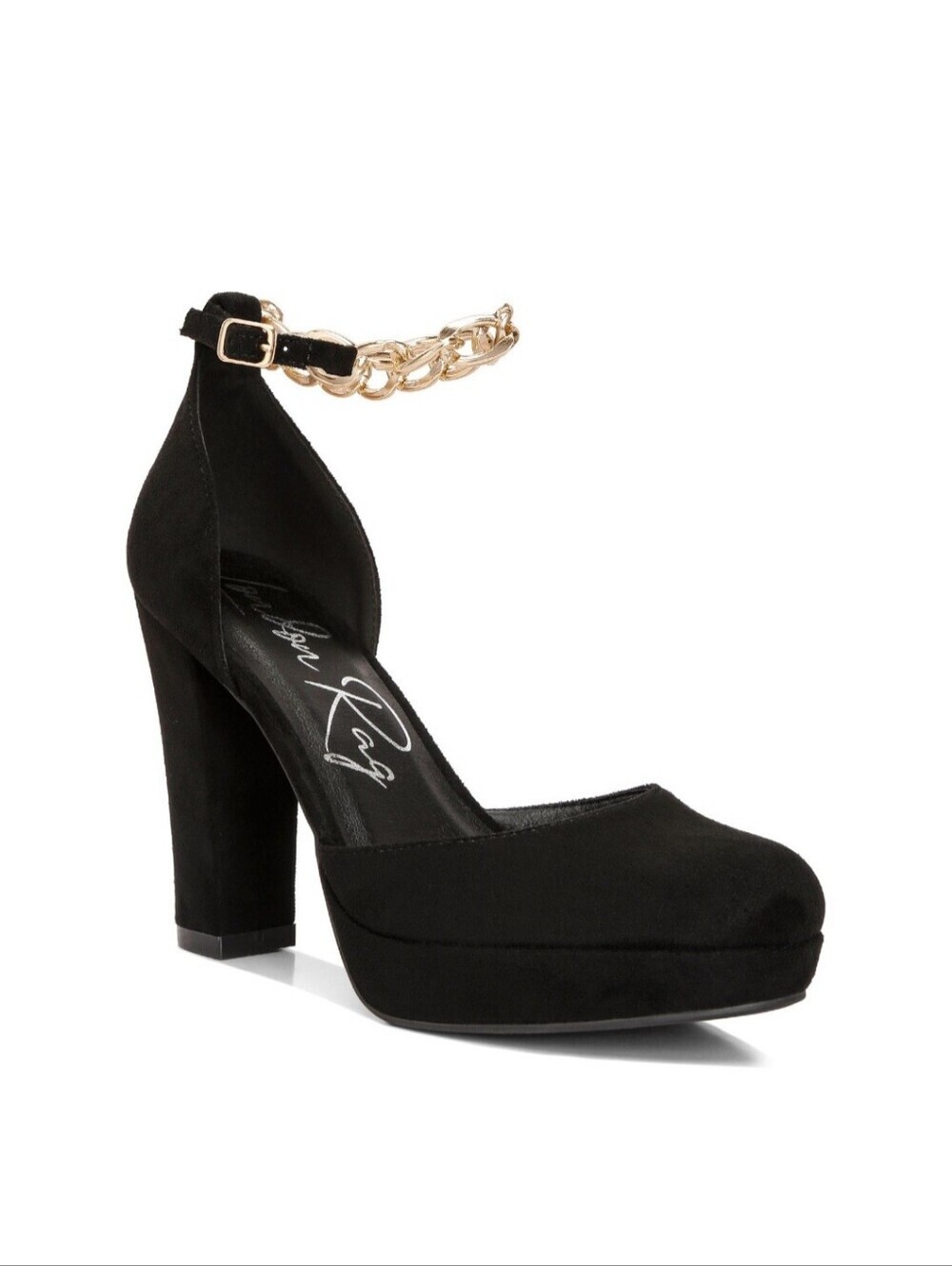 London Rag Inigo Black Block Heel Mary Jane Pumps | Size US 9 / EU 40 | NIB